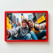 Магнит акрил красный 55х80мм