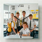 Часы 25х25см на пластике